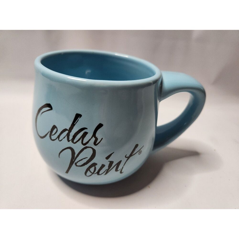 Cedar Point Light Blue Ceramic Mug Souvenir Coffee Cup
